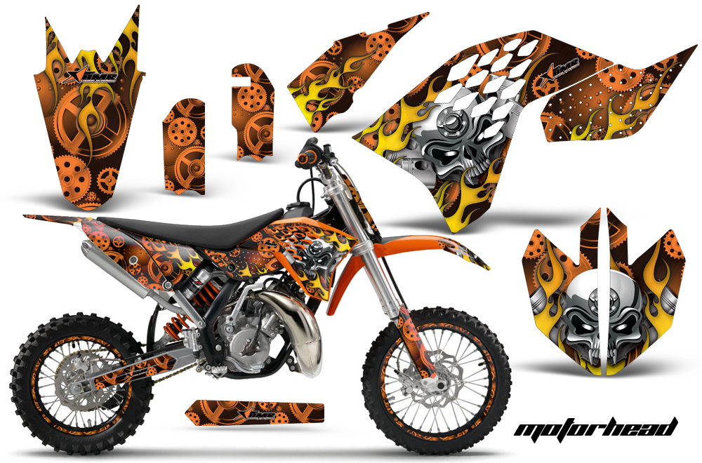 KTM 65 2009 2012 Graphics Kit MH Orange Install NPs